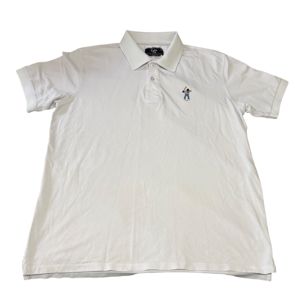 Eastside Golf Mens Size L White Performance Polo Shirt Embroidered Swingman Logo